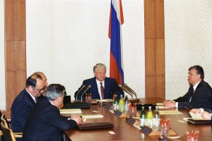 Заседание Совета Безопасности РФ под председательством президента РФ Б.Н. Ельцина.
