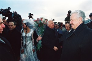 Президент Грузии Э.А. Шеварнадзе и прездинт РФ Б.Н. Ельцин