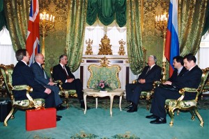 Президент РФ Б.Н. Ельцин и премьер-министр Великобритании Джон Мэйджор