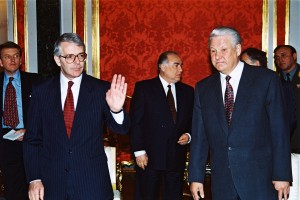 Президент РФ Б.Н. Ельцин и премьер-министр Великобритании Джон Мэйджор