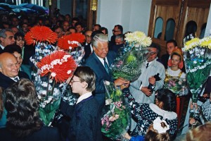 Посещение президентом РФ Б.Н. Ельциным Третьяковской галереи (открытие)