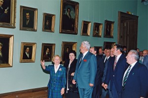 Посещение президентом РФ Б.Н. Ельциным Третьяковской галереи (открытие)