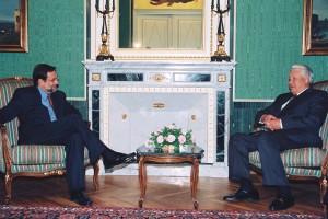 Встреча президента РФ Б.Н. Ельцина с министром иностранных дел Испании Хавьерой Солана
