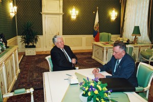Встреча президента РФ Б.Н. Ельцина с президентом Республики Бурятия Л.В. Потаповым