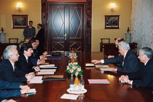 Встреча президента РФ Б.Н. Ельцина с группой руководителей Партии российского единства и согласия (ПРЕС)