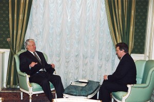 Встреча президента РФ Б.Н. Ельцина с председателем Совета Федерации РФ В.Ф. Шумейко