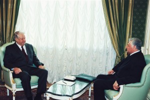 Встреча президента РФ Б.Н. Ельцина с председателем Государственного Совета республики Дагестан М.М. Магомедовым