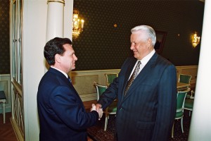 Встреча президента РФ Б.Н. Ельцина с председателем Государственной Думы РФ И. П. Рыбкиным