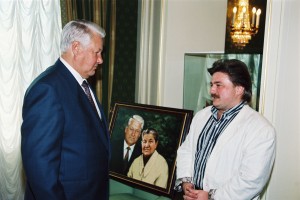 Встреча президента РФ Б.Н. Ельцина с советским и российским живописцем и педагогом, Народным художником РФ С.Н. Присекиным
