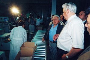 Посещение президента РФ Б.Н. Ельцина Московской области Истринский и Дмитровский районы