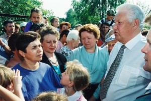 Посещение президента РФ Б.Н. Ельцина Московской области Истринский и Дмитровский районы