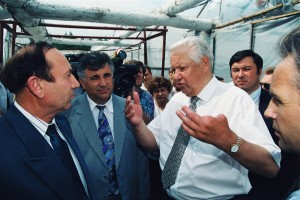 Посещение президента РФ Б.Н. Ельцина Московской области Истринский и Дмитровский районы