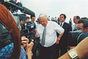 Посещение президента РФ Б.Н. Ельцина Московской области Истринский и Дмитровский районы