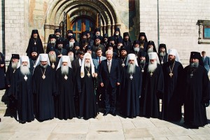 Встреча президента РФ Б.Н. Ельцина с Патриархом Московский и всея Руси Алексий II в связи с днем патриаршей интронизации