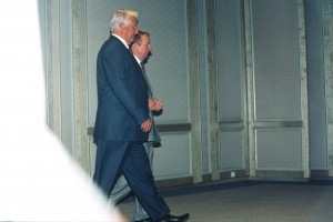 Визит в РФ президента Украины Л.Д.Кучмы (гостиница "Radisson-Лазурная"). Подписание российско-украинского соглашения по Черноморскому флоту