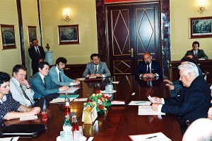 Встреча президента РФ Б.Н. Ельцина с лидерами думских фракций