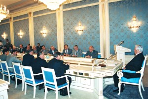 Заседание Совета безопасности РФ под председательством президента РФ Б.Н. Ельцина