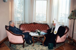 Встреча президента РФ Б.Н. Ельцина с Патриархом Московским и всея Руси Алексием II