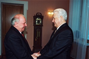 Встреча президента РФ Б.Н. Ельцина с главой администрации Орловской области Е.С. Строевым