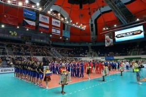 Открытие Кубка Ельцина по волейболу во дворце игровых видов спорта в Екатеринбурге