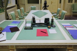 Kremlin Office exhibit installation, with authentic interior of the office where Yeltsin worked from 1993 to 1996