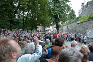 Открытие барельефа Бориса Ельцина в Таллине