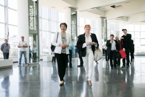 Татьяна Юмашева в строящемся Центре Ельцина