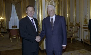 Саммит НАТО-Россия. Встреча Бориса Ельцина с премьер-министром Великобритании Энтони Блэром