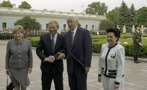 Встреча президента РФ Бориса Ельцина с президентом республики Украина Леонидом Кучмой