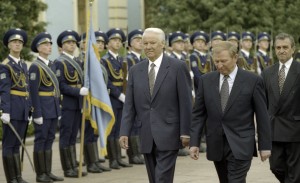 Встреча президента РФ Бориса Ельцина с президентом республики Украина Леонидом Кучмой