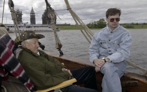 Президент РФ Борис Ельцин на отдыхе. Во время прогулки на корабле «Святитель Николай»