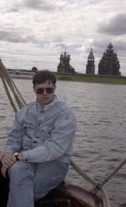 Президент РФ Борис Ельцин на отдыхе. Во время прогулки на корабле «Святитель Николай»