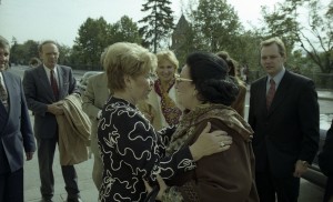 Супруга президент РФ Наина Ельцина с известной испанской певицей Монтсеррат Кабалье