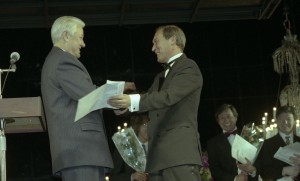 Посещение президента РФ Бориса Ельцина Московского театра «Ленком» по случаю 70-летнего юбилея