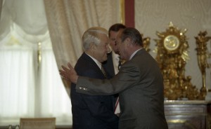 Государственный визит в РФ президента Французской Республики Жака Ширака с супругой Бернадент Ширак. Во время официальной церемонии встречи