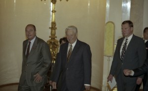 Государственный визит в РФ президента Французской Республики Жака Ширака с супругой Бернадент Ширак. Во время официальной церемонии встречи