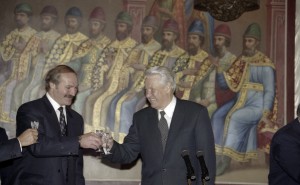 Заседание Межгосударственного совета России, Белоруссии, Казахстана и Киргизии. Во время официального обеда