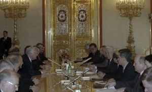 Официальный визит в РФ президента Литвы Альгирдаса Бразаускаса. Во время переговоров