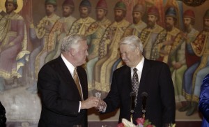 Официальный визит в РФ президента Литвы Альгирдаса Бразаускаса. Во время официального обеда