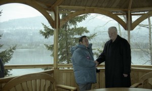 Пребывание президента РФ Бориса Ельцина в Красноярске. Президент РФ Борис Ельцин и премьер-министр Японии Рютаро Хасимото на территории резиденции «Сосны»