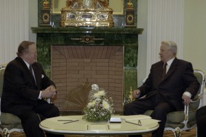 Визит президента Финляндии Мартти Ахтисаари в РФ. Во время переговоров в узком составе