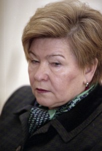 Супруга президента РФ Наина Ельцина во время интервью скандинавским телеграфным агентствам и газете «Экспрессен» (Швеция)