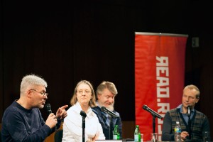 Евегний Водолазкин, Лиза Хейден, Владимир Шаров и Дмитрий Петров на Русской литературной неделе