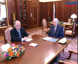Рабочая встреча президента РФ Бориса Ельцина с председателем Правительства РФ В.С. Черномырдиным
