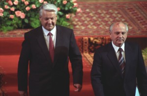 Борис Ельцин и Михаил Горбачев (1991)