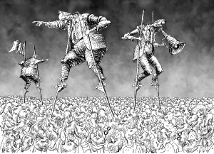 Виктор Скрылев.(«На ходулях») «Литературная газета», 1990 год