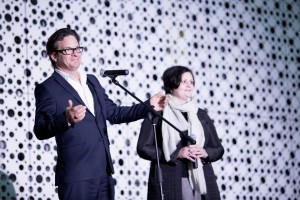 Штефан Хофманн на открытии медиафасада Ельцин Центра