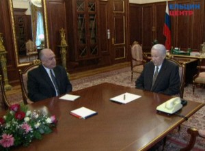 Рабочая встреча президента РФ Бориса Ельцина с председателем Правительства РФ В.С. Черномырдиным
