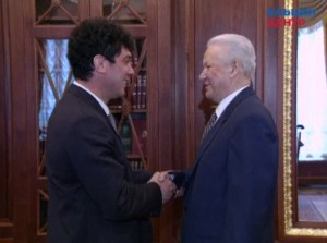 Рабочая встреча президента РФ Бориса Ельцина с губернатором Нижегородской области Б.Е. Немцовым