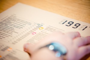 Меню кафе 1991